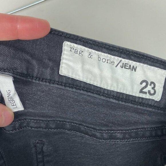 Revolve Rag & Bone Ripped‎ Denim Legging Jeans Size 23 Stretch USA Made Minimal - Picture 5 of 15